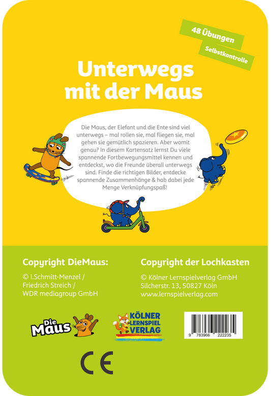 Lochkasten Kartensatz Unterwegs mit der Maus vom Kölner Lernspielverlag - Detailansicht 1