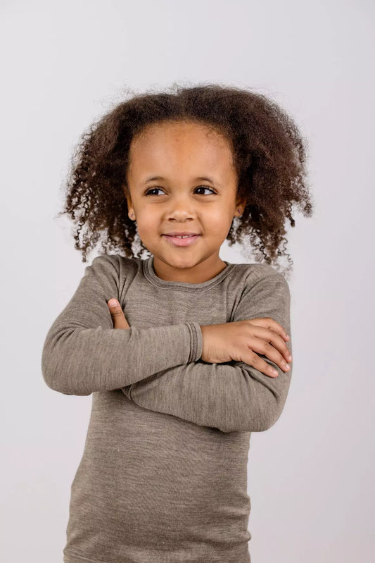 Chemise à manches longues pour enfant | noyer