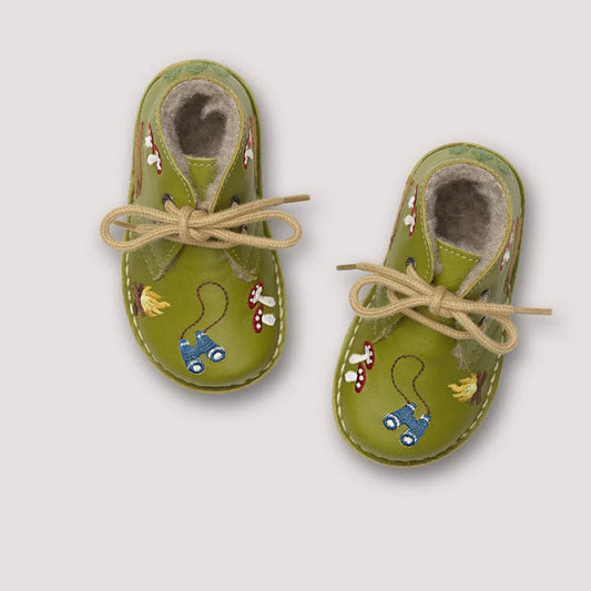 Petit Nord Among the Pines Desert Winter Boot in Khaki