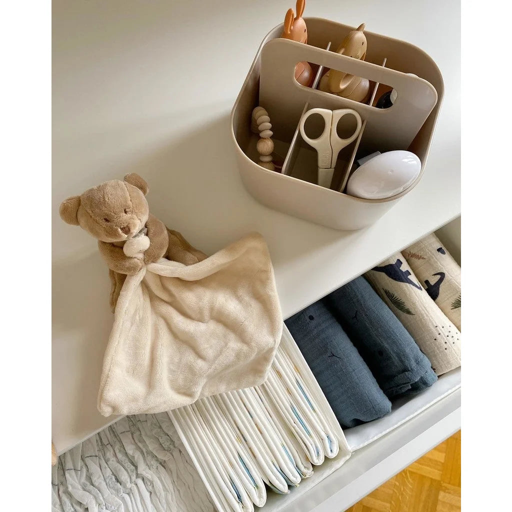 Beige kuscheltier mit Decken-Körper im Aufbewahrungsbox May | Sandy