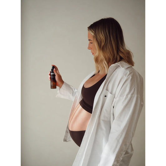 Haut Magnesiumöl-Spray 120ml in dunklem Bernsteinglas mit schwarzer Düse