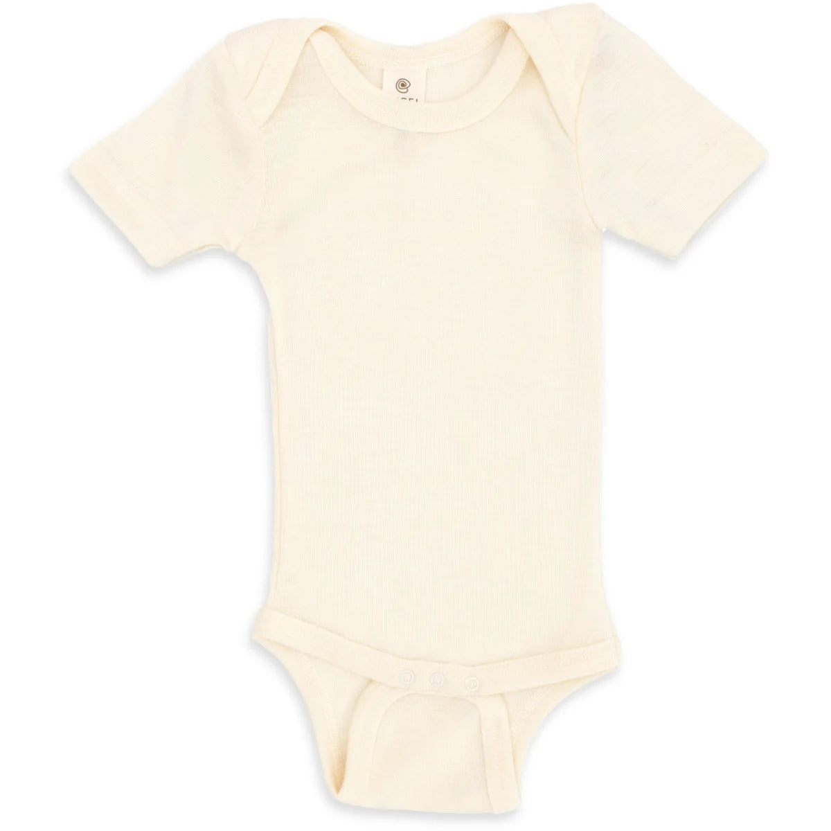 Cremefarbener Baby-Bodysuit kurzarm natur für stilvolle Säuglingsbekleidung
