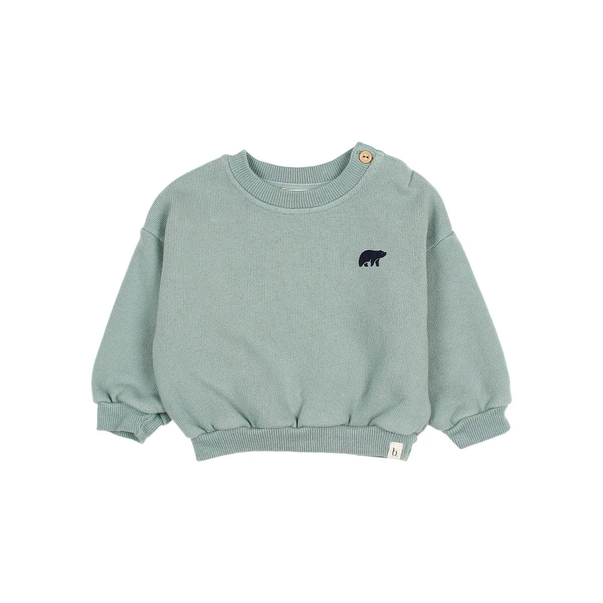 Hellgrünes Baby-Hibernations-Sweatshirt mit Bärenmuster, hautfreundlich und bequem