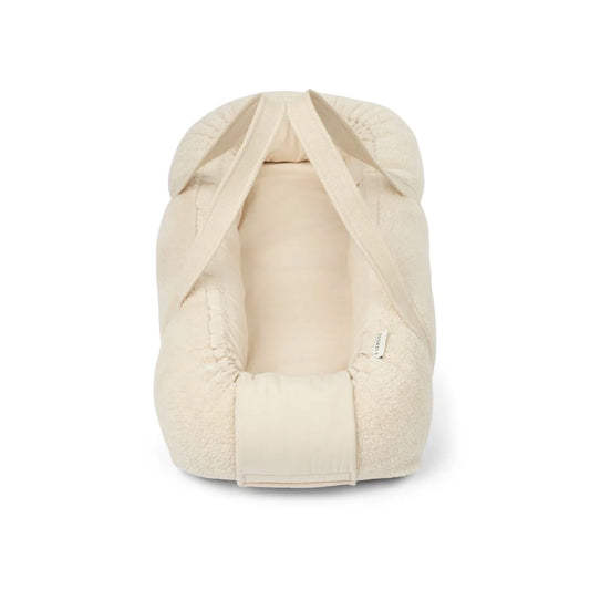 Beige Babytrage Baby Nest GRO Fleece Sandy für sicheren Babyschutz