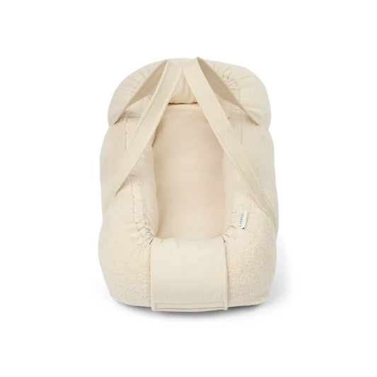 Beige Babytrage Baby Nest GRO Fleece Sandy für sicheren Babyschutz