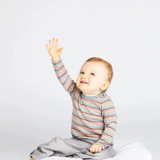 Engel Baby-Shirt Pastellcolour geringelt Detailansicht