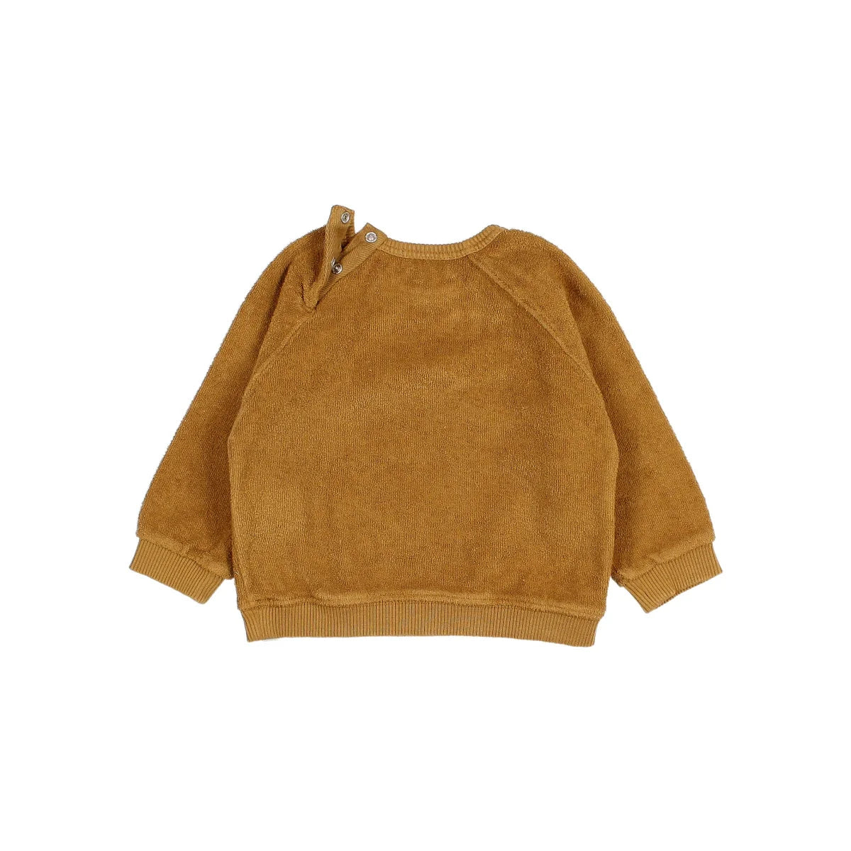 Musschelgelbe langärmlige Frotteesweatshirt für Babys, Produkt Ocre