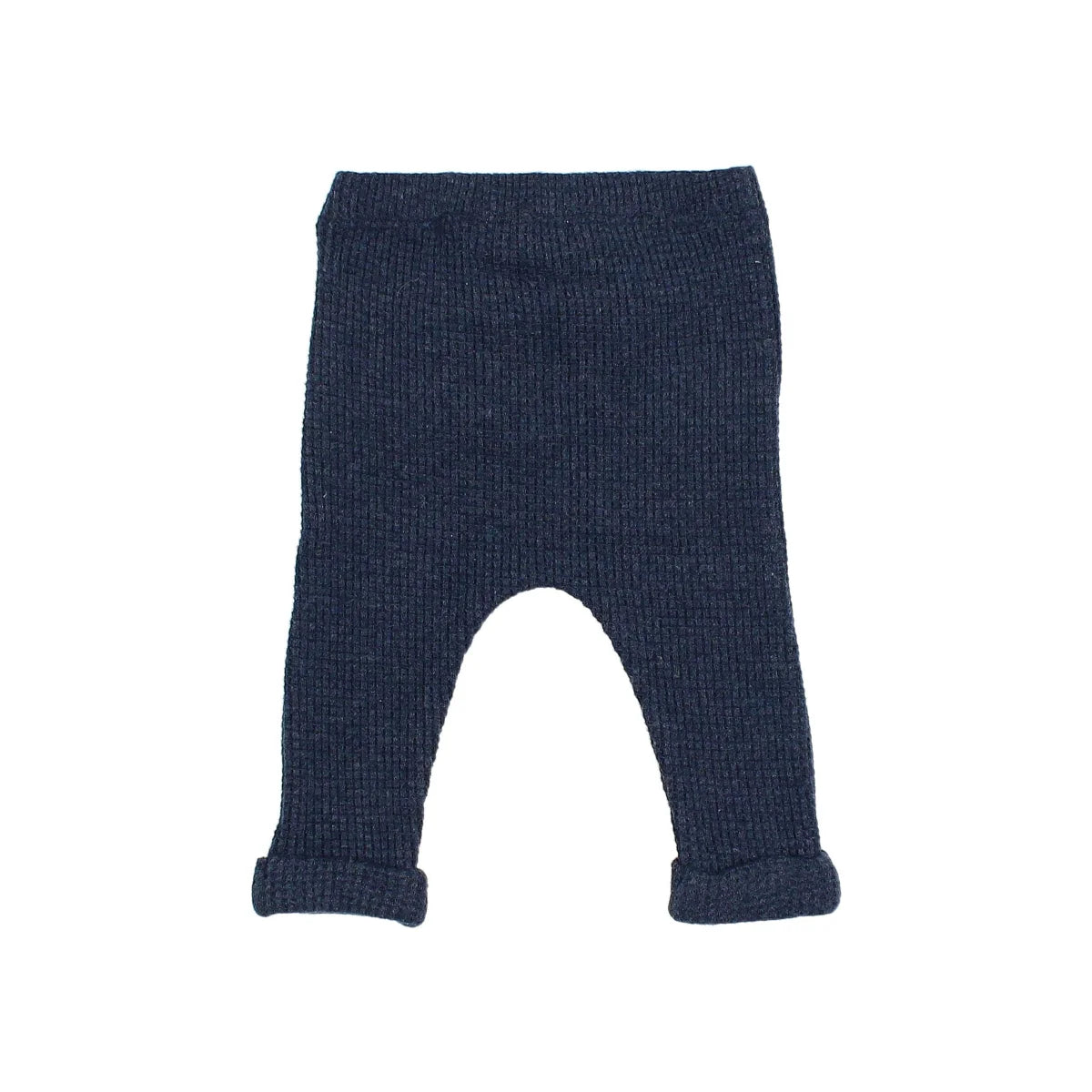 Dunkelblaue Strick-Babyleggings aus Baby Waffle Kollektion