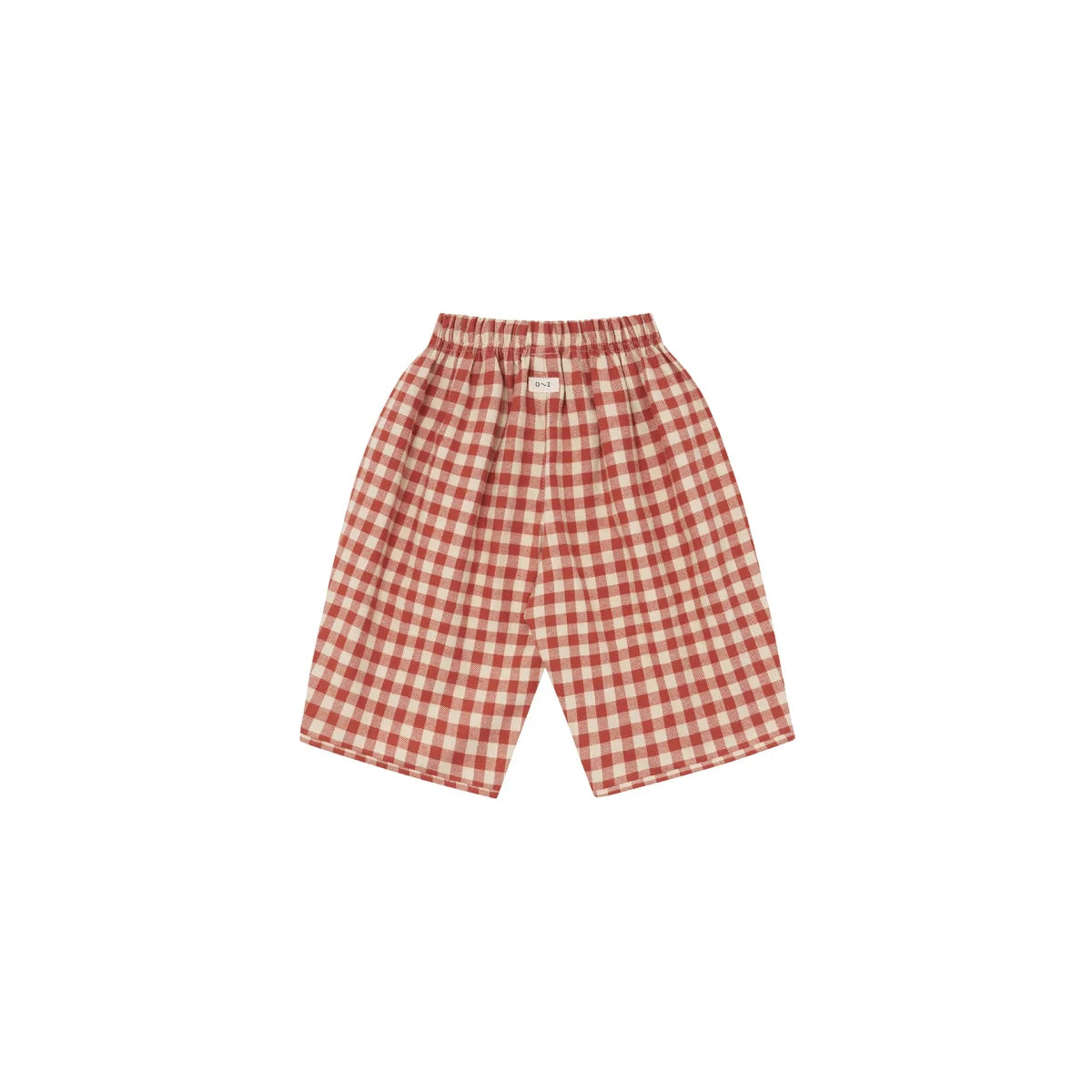 Organic Zoo Barrel Pants Paprika Gingham Bund