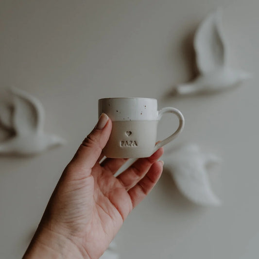 Espresso Becher Papa mit Herz, 70ml Keramik