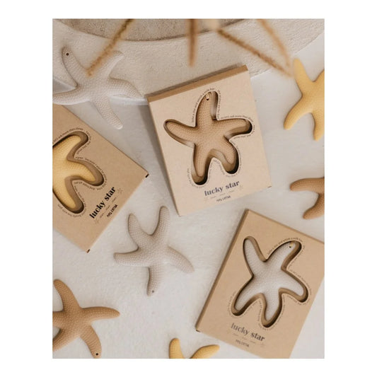 Holzpuzzlestücke in Sternform, Beissring Lucky Star in Wolken-Grau