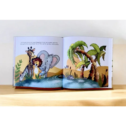 Offenes Kinderbuch aus dem Produkt Bilderbuch | Amunaras Geschenk