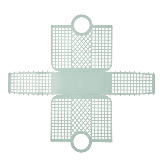 Entfaltet Vorlage für den Bloom Korb in hellem Pfefferminzdesign