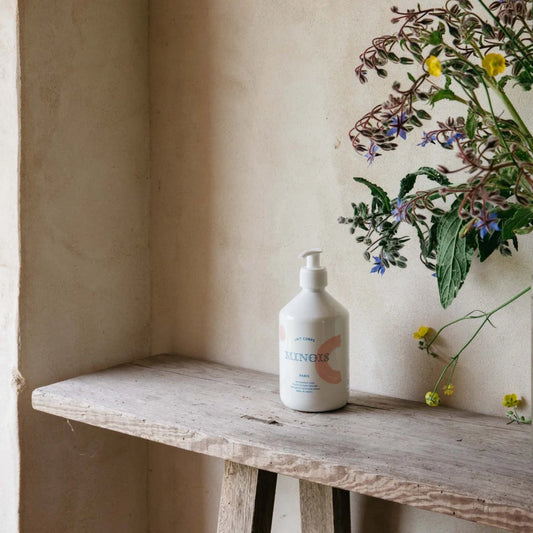 Weiße Pumpflasche für Body Lotion, 500 ml, hochwertiges Pflegeprodukt