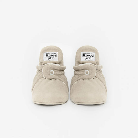 Beige Babybooties mit Kings-Branding für 12-24 Monate, Modell Gamuza Gripper
