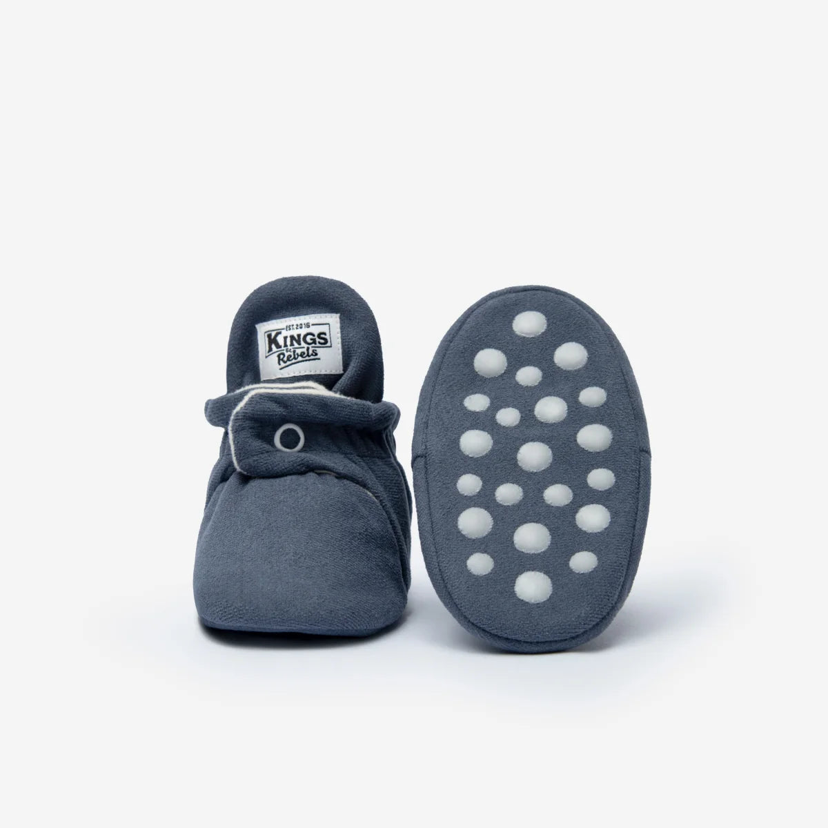 Kings & Rebels Booties Gamuza Gripper Night Blue, Markenlabel