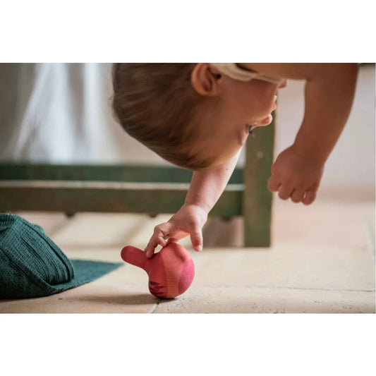 Rosa Chill-Pink-Vogel-Gummiente mit glatter Oberfläche und weicher Textur