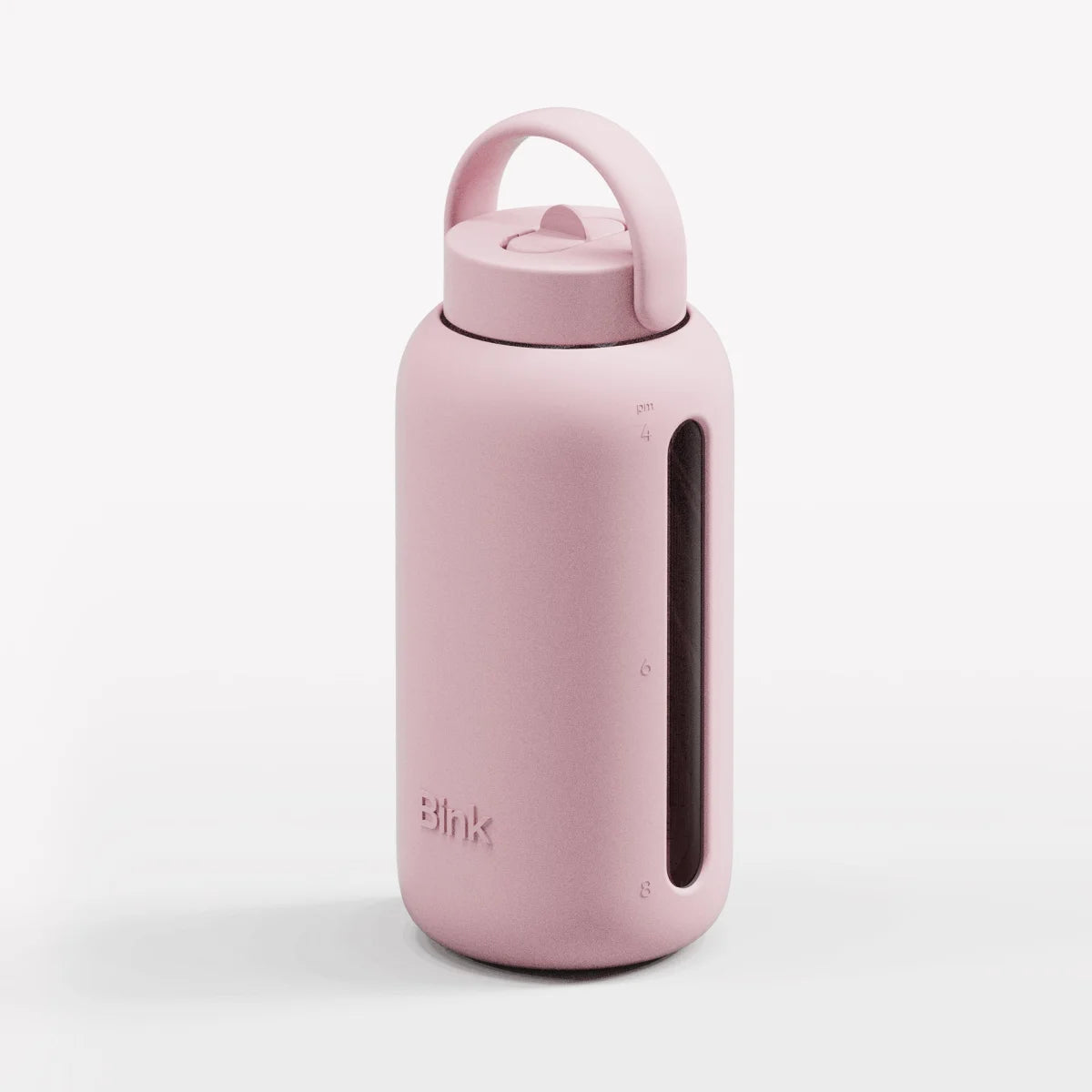 Pink Waterflasche mit Griff und durchsichtigem Sichtstreifen, Day Bottle 800ml