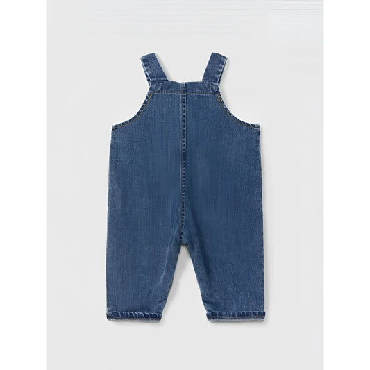 Snug Denim-Latzhose mit Stickerei in Indigo – Ansicht 2