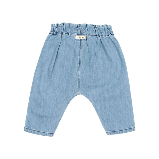 Helle blaue Denim-Babypants mit elastischem Bund im Produkt Denim Pants