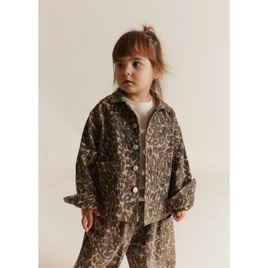 Leoparden-Print Kinderjacke und -Hose vom Produkt Fen Leopard Jacket