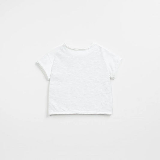 Weißes kurzärmeliges T-Shirt aus Flamé-Jersey von Felt