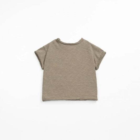 Beige Kurzarm-T-Shirt mit Rundhalsausschnitt von Flamé Jersey