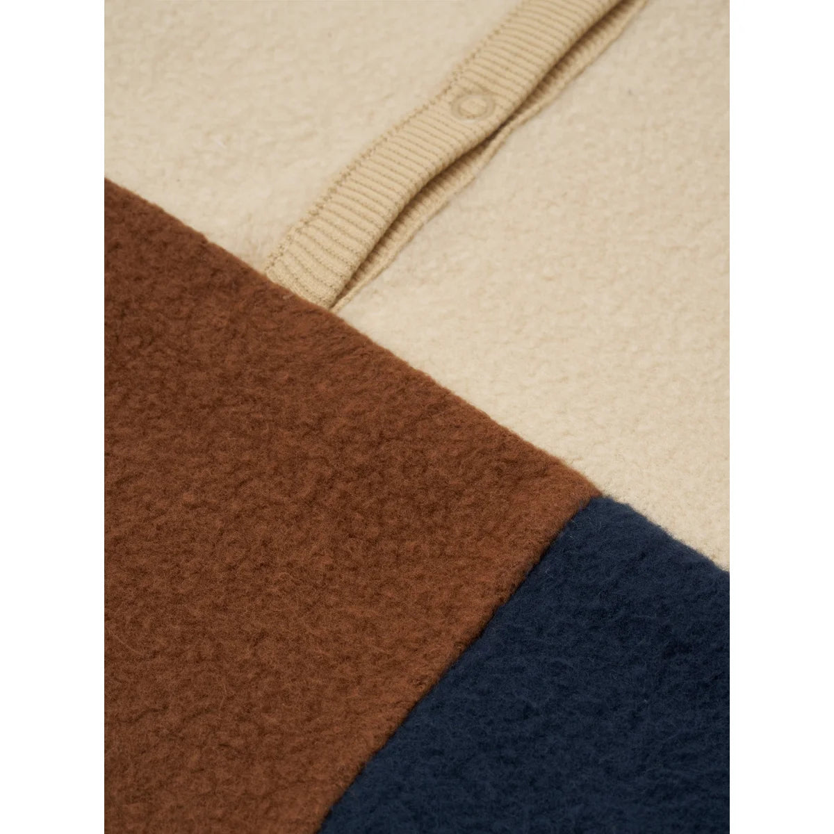 Farbenblock Fleece-Jacke mit Rippenkragen aus dem Produkt Fleece Sweater Colour Block