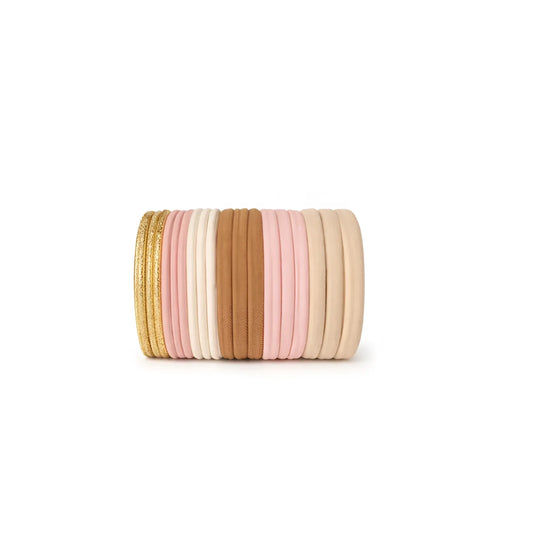 Haargummi-Set Mixed Ponies Tales of Rose in Pastelltönen mit Glitzerakzent