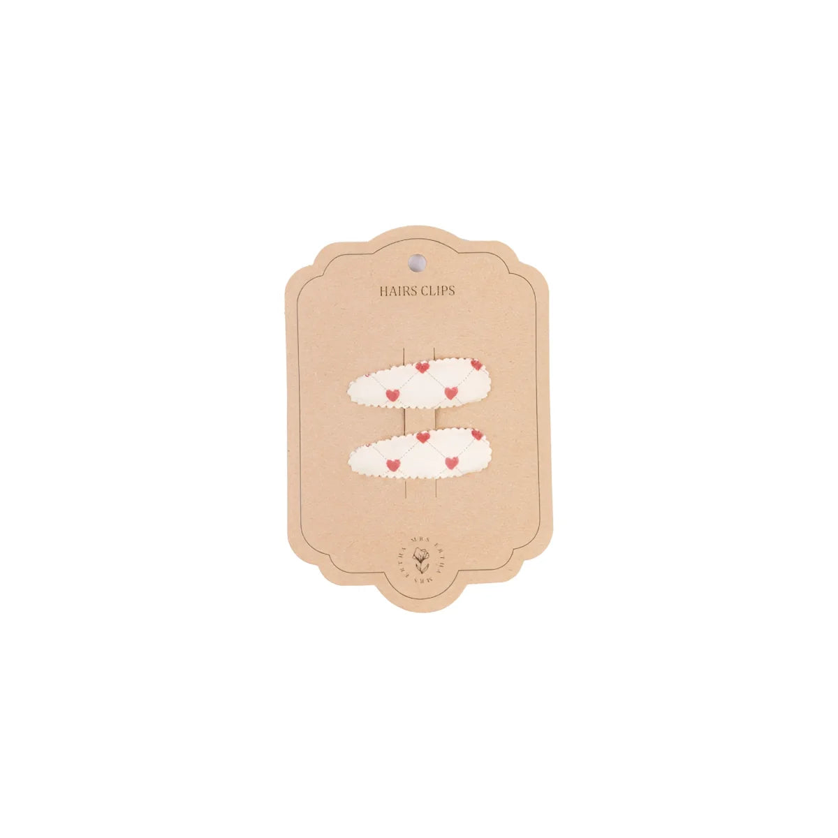 Zwei Haarspangen mit roten Herzen von Lovely Roots in elegantem Design