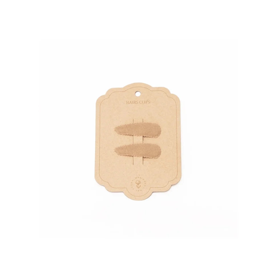 Holz-Haarspange mit zwei Zinken in taupe für umweltfreundliche Babyartikel