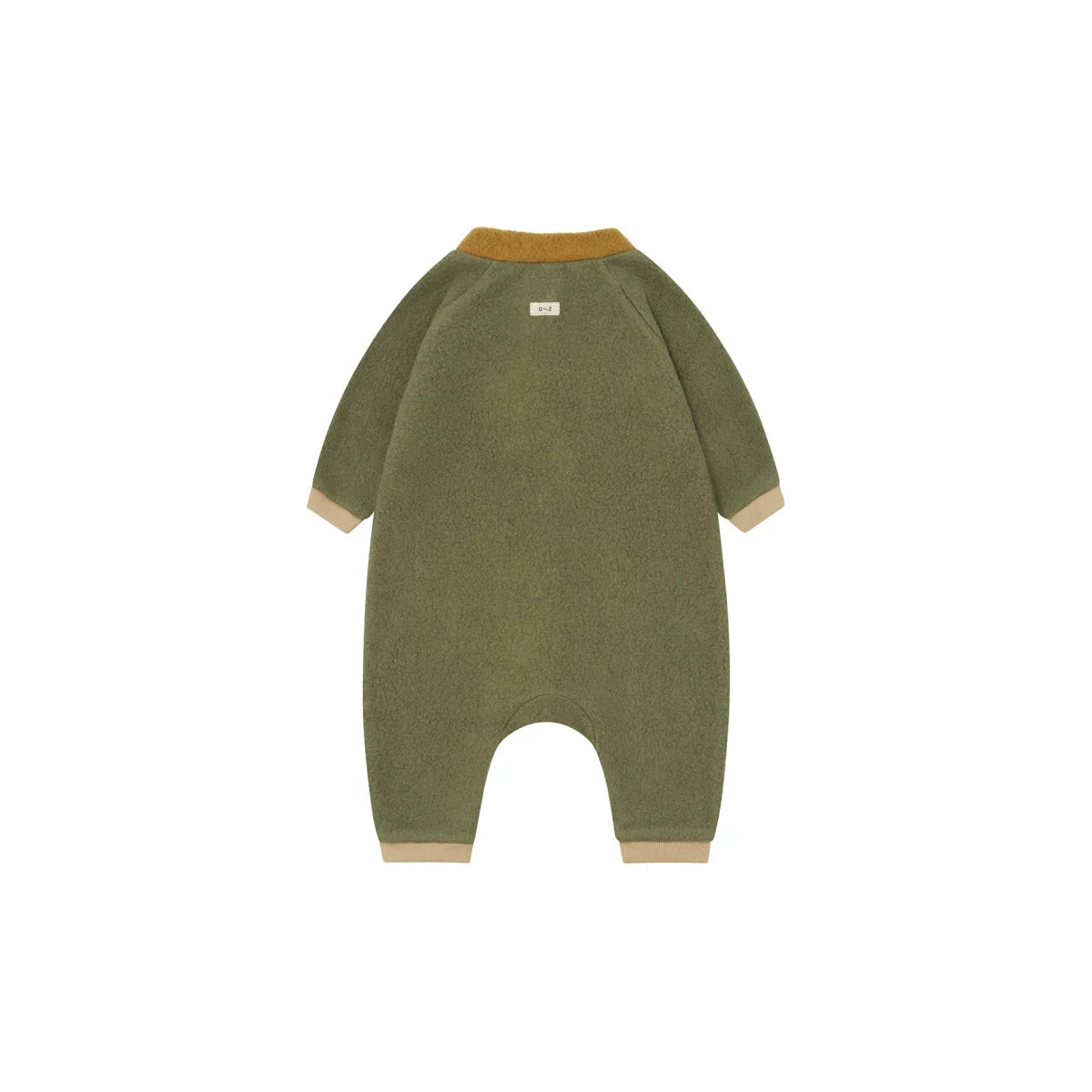 Organic Zoo High Neck Onesie Pine Fleece Detail