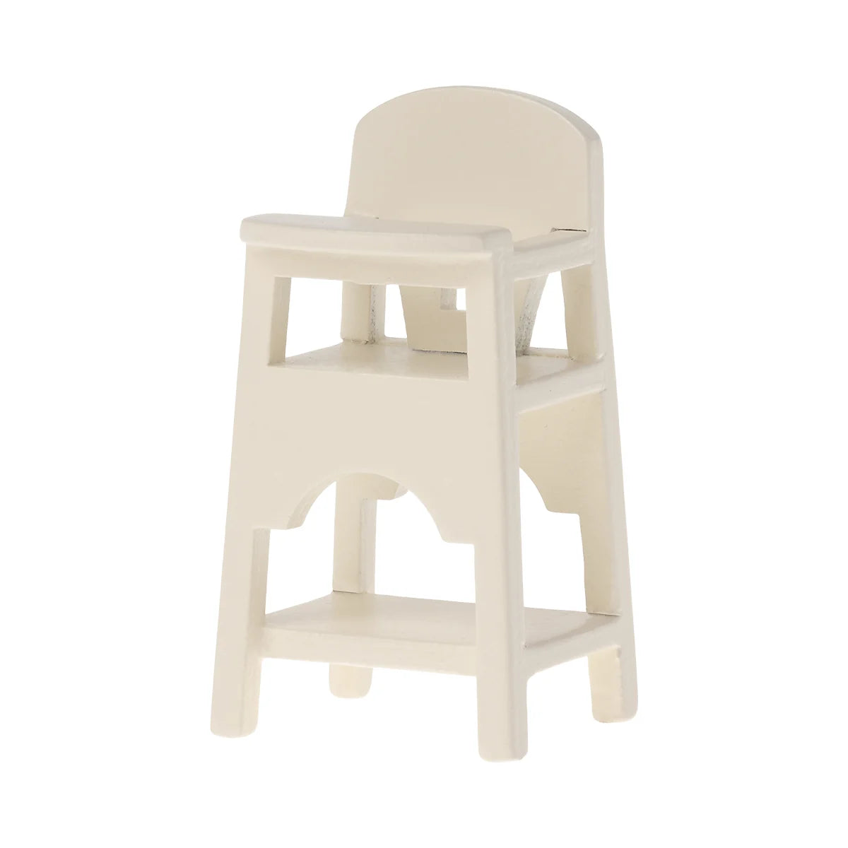 Weißer Kunststoffhochstuhl für Kinder, Modell Hochstuhl, Maus in Off White