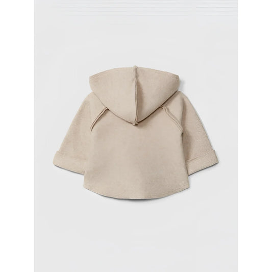 Snug Kapuzenjacke Fleece in Beige – Ansicht 2