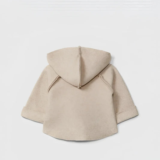 Snug Kapuzenjacke Fleece in Beige – Ansicht 2