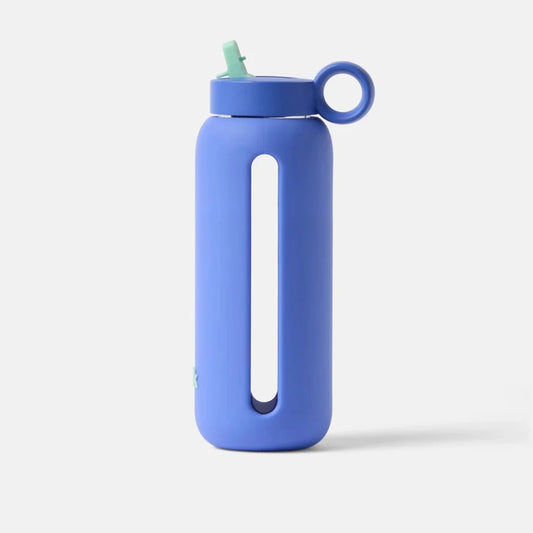 Bink Kids Bottle in Navy (navy blue), children's glass drinking bottle