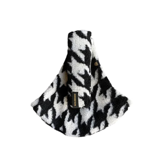 Houndstooth Fleece Halswärmer mit Reißverschluss für Kindertrage Kindertrage | Houndstooth Teddy