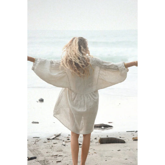 Fließendes Leinenkleid Bella von Moon, elegante Sommerkleidung für Damen