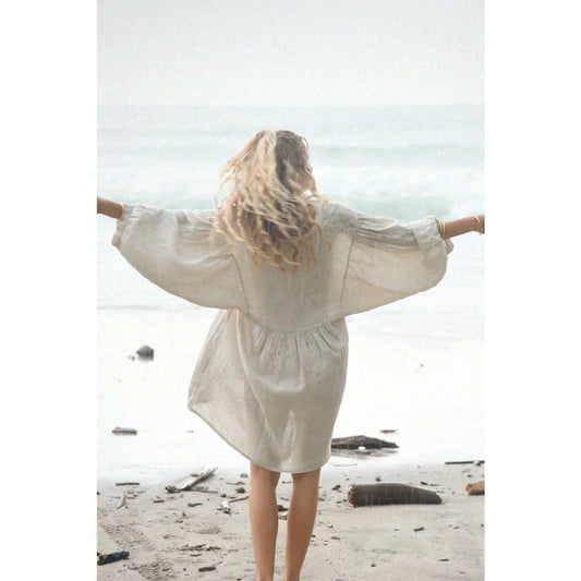 Fließendes Leinenkleid Bella von Moon, elegante Sommerkleidung für Damen