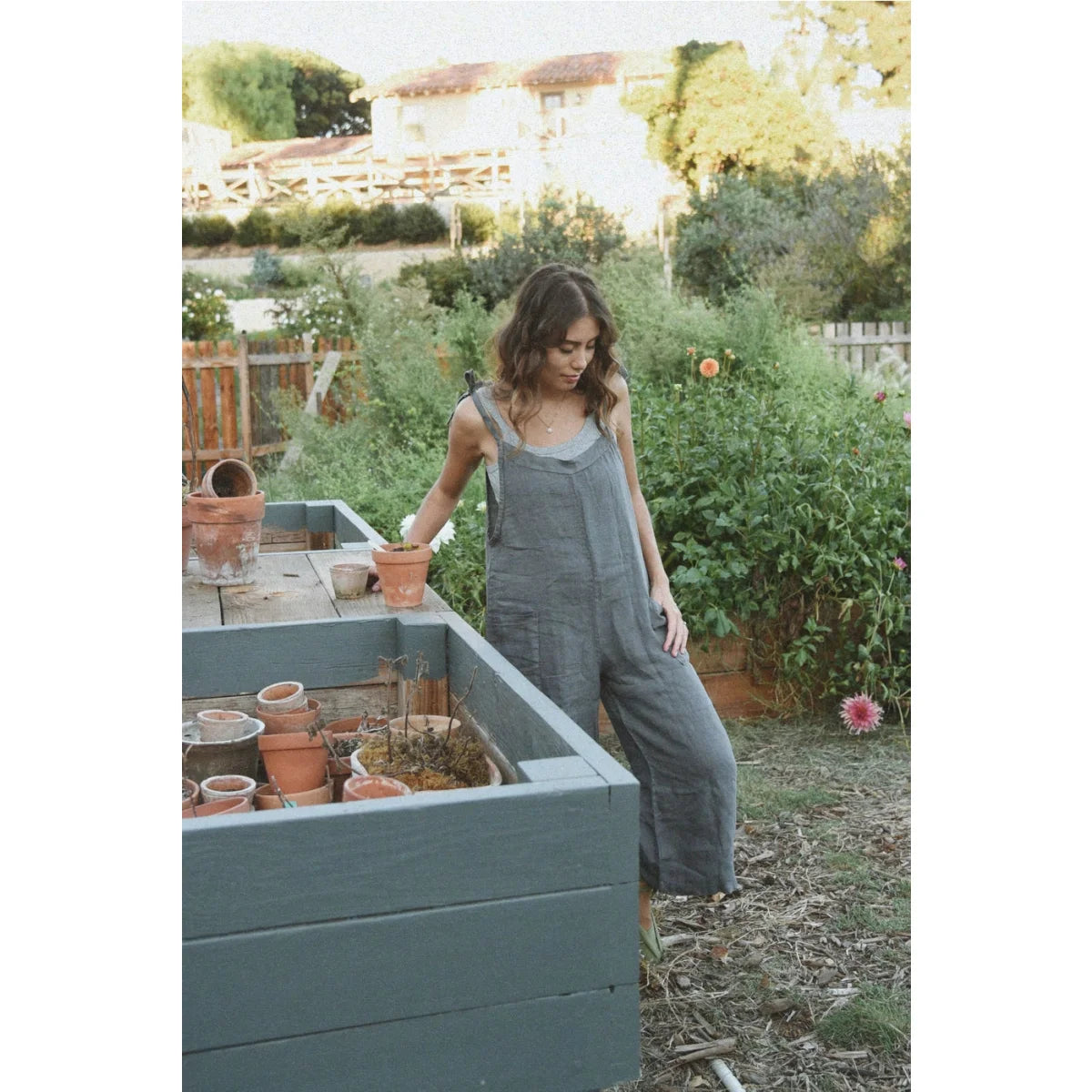 Grauer Leinen-Overall Storm für stilvolle und bequeme Outfits