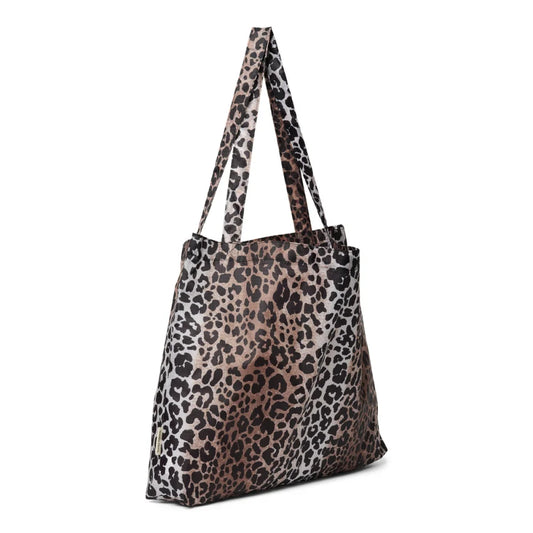 Leopard print tote bag for stylish grocery shopping, named Leopard Grocery Bag