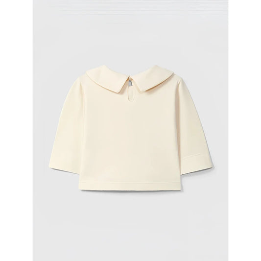 Snug Longsleeve mit Blumenkragen in Almond – Ansicht 2