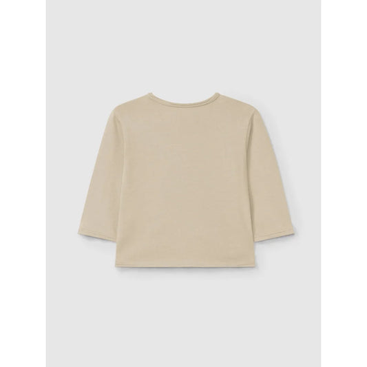 Beige Langarmshirt mit Brusttasche, Modell Longsleeve mit Brusttasche | natural