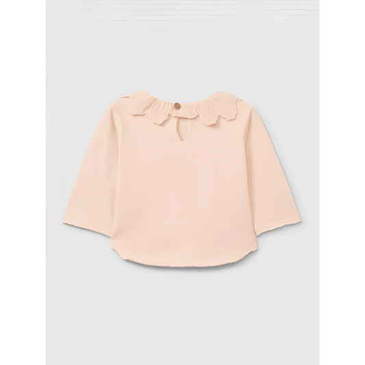 Snug Longsleeve mit Rüschenkragen in Rosa – Ansicht 2