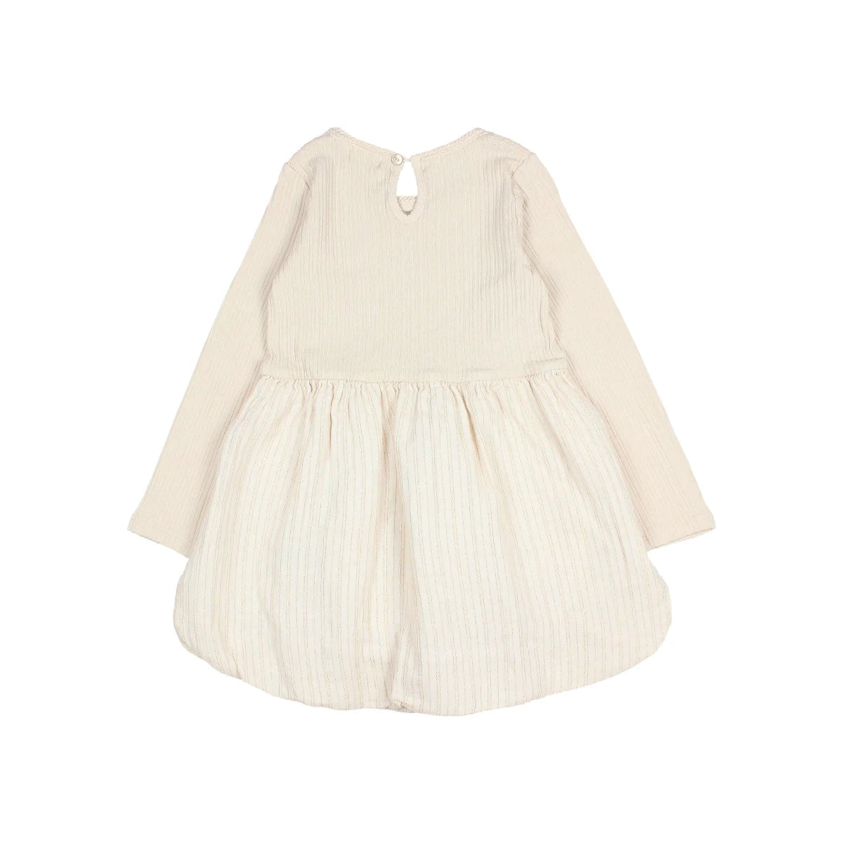 Cremefarbenes Langarmkleid aus dem Produkt Lurex Combi Dress Ivory