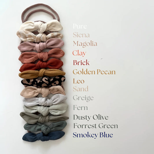 Mini Bow verschiedene Farben Baby Haarband Sammlung in bunten und neutralen Tönen