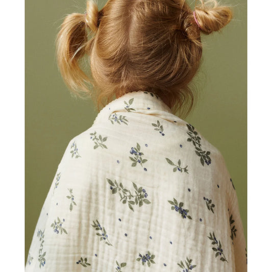 Dear April Murray Musselin-Babydecke Blueberries
