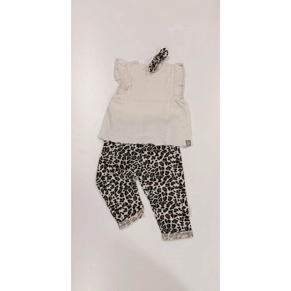 Infant Outfit mit Leopardenprint-Hose von Musselinhose lang