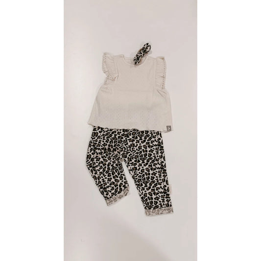 Infant Outfit mit Leopardenprint-Hose von Musselinhose lang