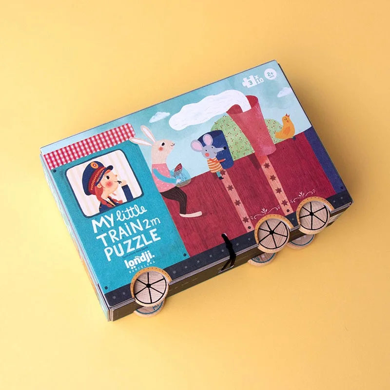 Bunte Kinder-Puzzlebox in Form eines Zuges, My Little Train Puzzle